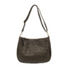 Joy Susan Kali Woven Slouchy Hobo - Charcoal  -  L8146-98 - Crossbody Strap Profile