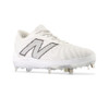New Balance Men's Fuel Cell 4040v7 Metal Cleat - Optic White / Raincloud - L4040TW7 - Angle