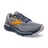 Brooks Men's Adrenaline GTS 23 - Grey / Crown Blue / Orange - 110391-027 - Angle