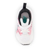 New Balance Little Kids Rave Run v2 Bungee Lace with Top Strap - White / Real Pink / Black - ITRAVFP2 - Aerial