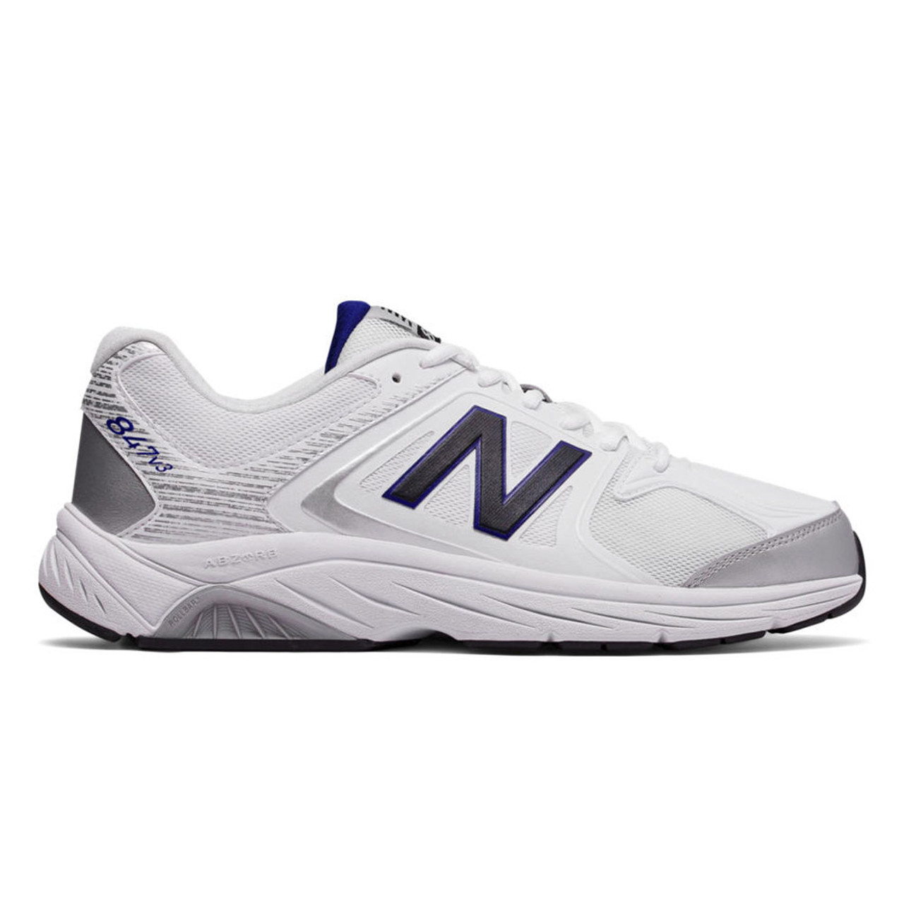 new balance mens white walking shoes