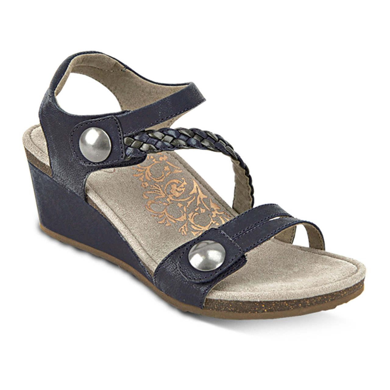 Aetrex naya sales wedge sandal