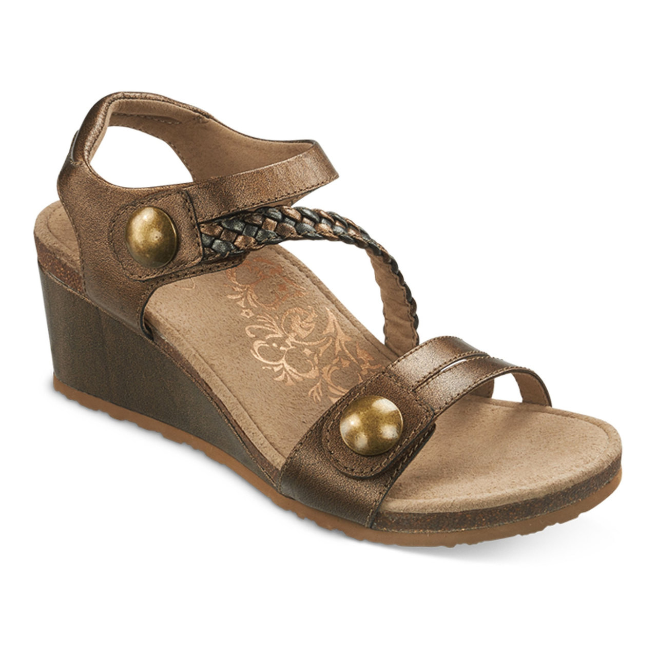 Aetrex naya sales wedge sandal