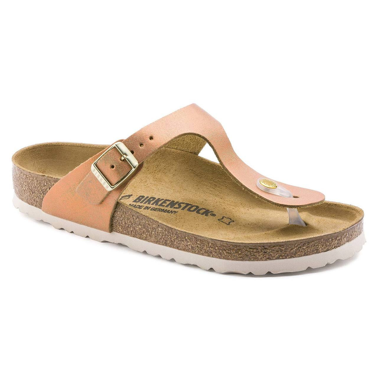 washed metallic sea copper birkenstock