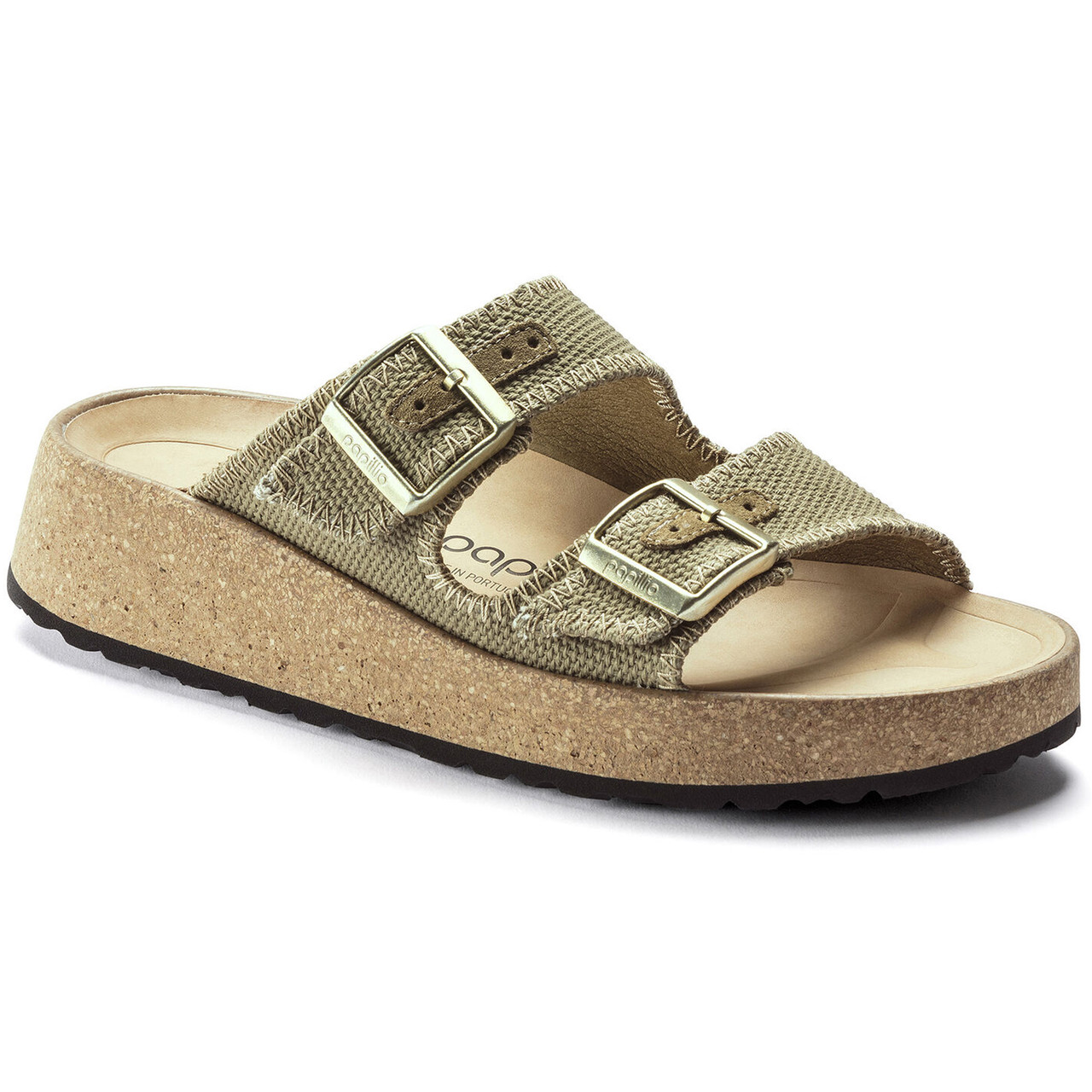 Amazon.com | Roxoni Women Comfort Sandals Double Buckle Adjustable EVA Flat  Slides Footbed Suede with Arch Support Non-Slip | Slides