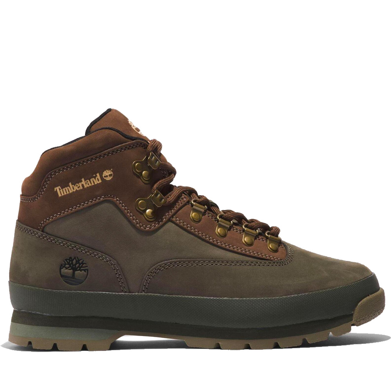 Timberland Men's Euro Hiker Leather Boot - Dark Green Nubuck