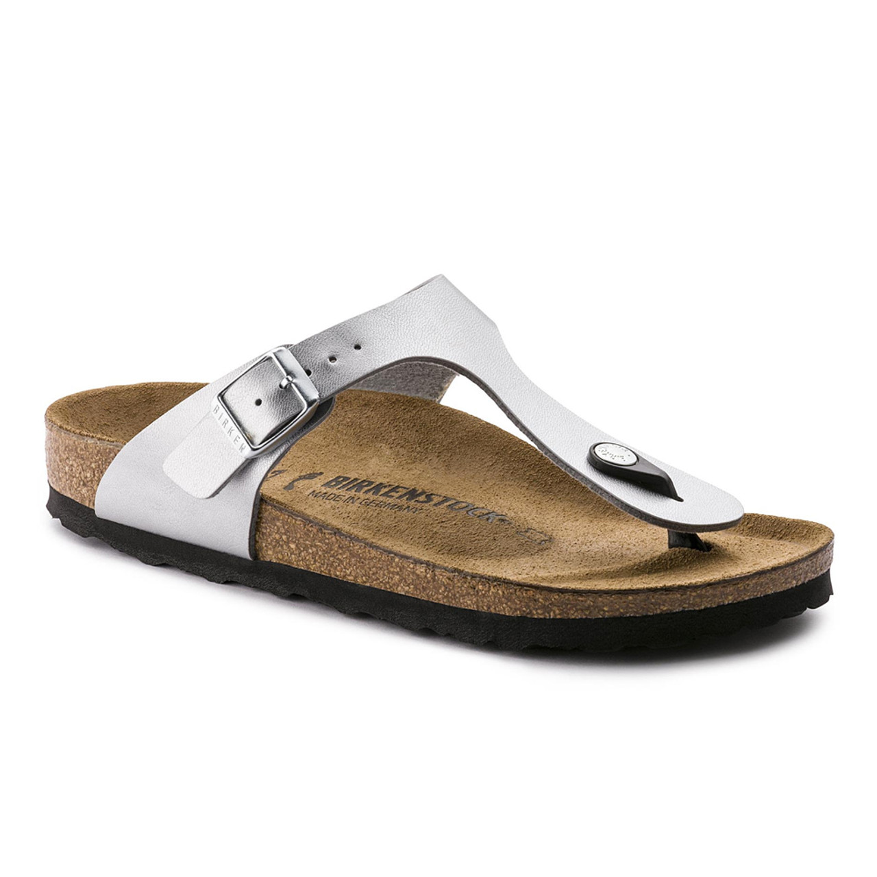 silver birkenstocks