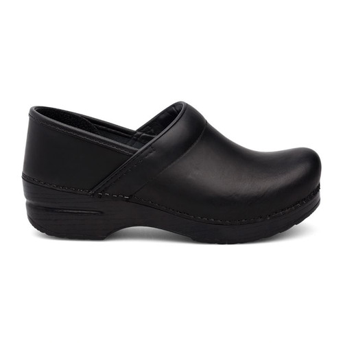 Dansko Women's Professional Clog - Black Cabrio (Wide Width) - 899-020202 - Profile 1