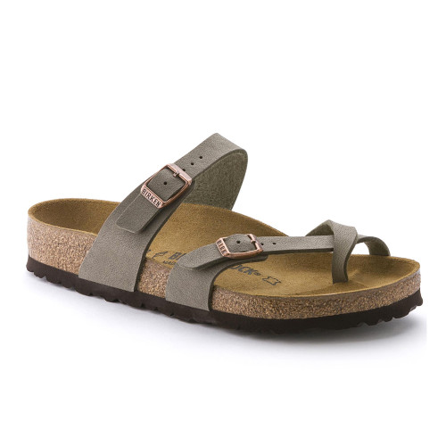 Birkenstock Women's Mayari - Stone Birkibuc (Regular Width) - 71071 - Angle