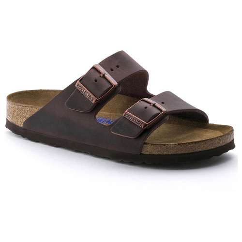 Birkenstock Arizona Soft Footbed - Habana Oiled Leather (Narrow Width) - 452763 - Angle