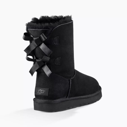 ugg boots with bows black