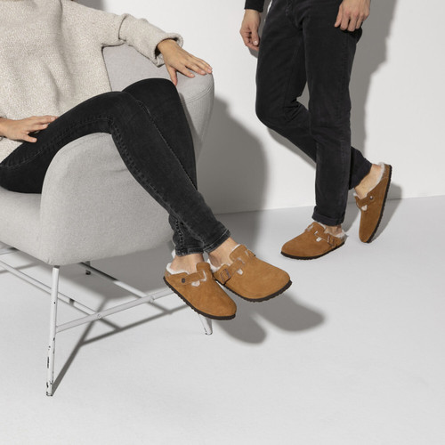 birkenstock boston shearling mink