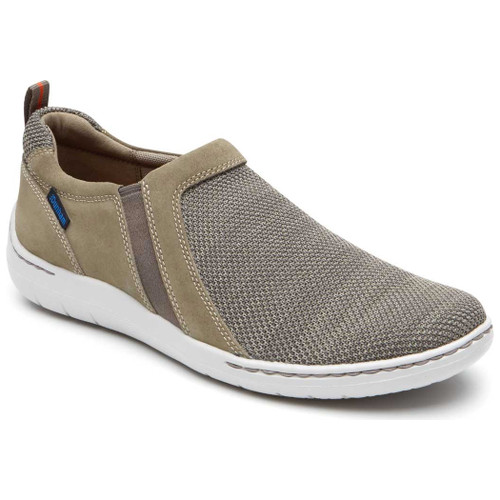 Dunham Men's Fitsmart Double Gore Slip-On - Taupe - Angle