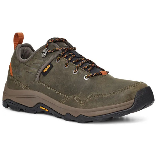 Teva Men's Riva RP Waterproof Hiking Sneaker - Dark Olive/ Orange - 1123771-Door - Angle