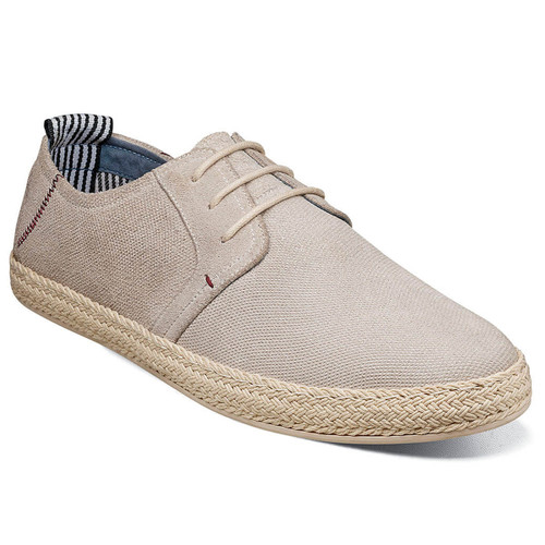 Stacy Adams Men's Nicolo Plain Toe Lace Up Espadrille - Chalk - 25453-124 - Angle