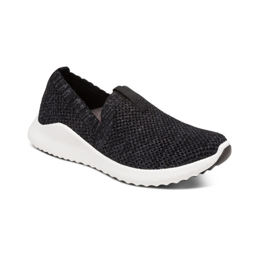 Aetrex Women's Angie Arch Support Sneakers - Black - AS130 - Angle