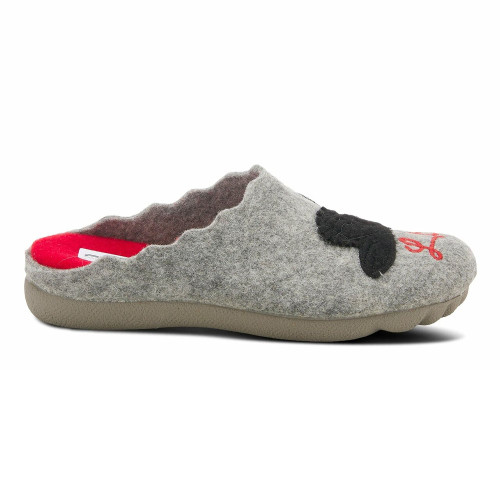 Spring Step Women's Flexus Swan Love Slippers - Grey - Swanlove/Gry - Profile