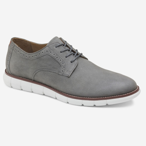 Johnston & Murphy Men's Holden Plain Toe - Gray Tumbled Nubuck - 20-8377 - Angle