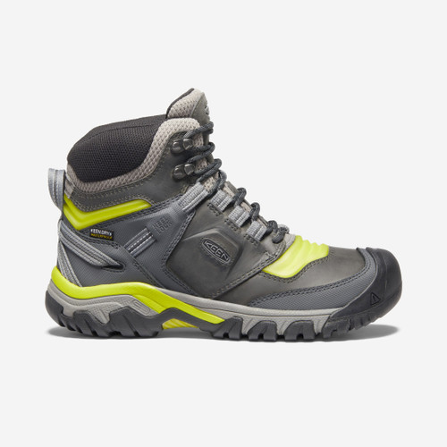 KEEN Men's Ridge Flex Waterproof - Steel Grey / Evening Primrose - 1024912 - Profile