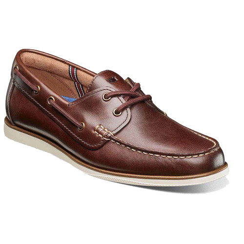 Florsheim Men's Atlantic Moc Toe Boat Shoe - Chocolate - 13367-202 - Main