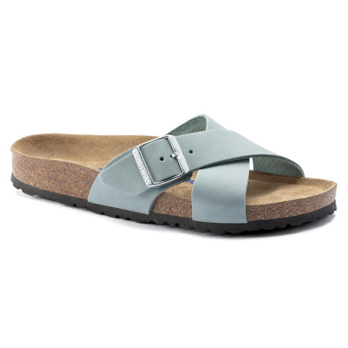 Birkenstock Women's Siena Soft Footbed - Faded Aqua - 1021553 - Angle