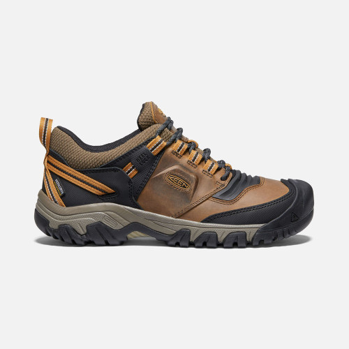 KEEN Men's Ridge Flex Waterproof - Bison / Golden Brown - 1025667 - Profile