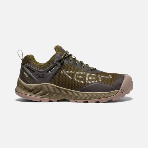 KEEN Men's NXIS EVO Waterproof - Dark Olive / Black Olive - 1025909 - Profile