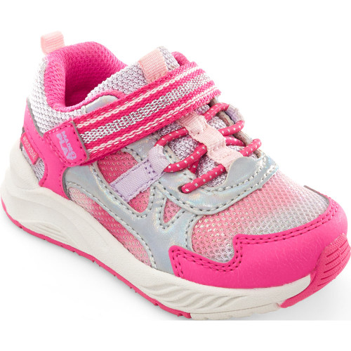 Stride Rite Little Kids Made2play Player Sneaker - Pink Multi - BG014102 - Angle