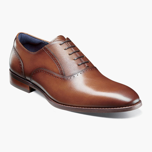 Stacy Adams Men's Kalvin Plain Toe Oxford - Cognac - 25571-221 - Angle