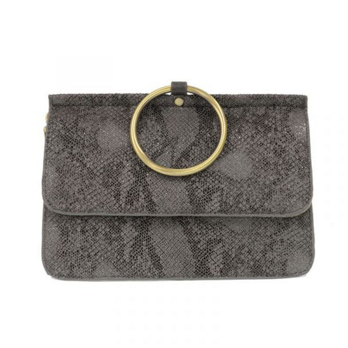 Joy Susan Python Aria Ring Bag - Grey - L8136-10 - Profile