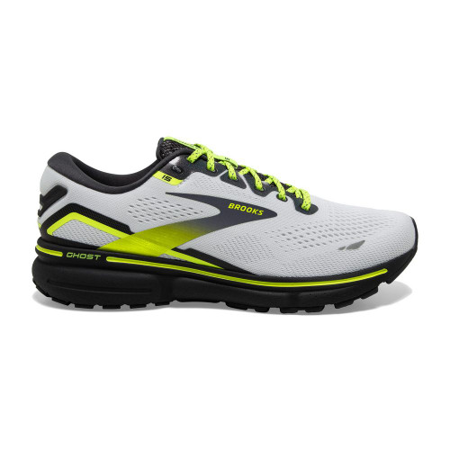 Brooks Women's Ghost 15 - White / Ebony / Nightlife - 120380-125 - Profile