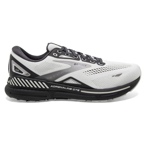 Brooks Men's Adrenaline GTS 23 - Oyster / Ebony / Alloy - 110391-065 - Profile