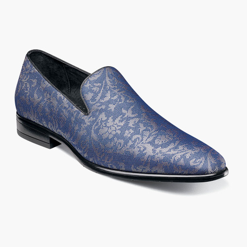 Stacy Adams Men's Savino Plain Toe Slip-On - Blue Multi - 25603-460 - Angle