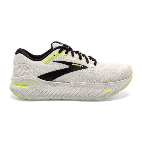 Brooks Men's Ghost Max - Grey / Black / Sharp Green - 110406-174 - Profile