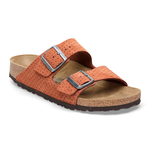 Birkenstock Arizona Suede Embossed - Burnt Orange - 1027015 - Angle