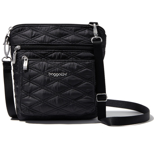 Baggallini Modern Pocket Crossbody - Black Quilt - POK730-B0866 - Profile