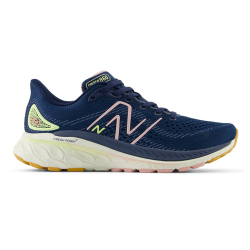 New Balance Women's Fresh Foam X 860v13 - NB Navy / Orb Pink / Vintage Indigo - W86013A - Profile