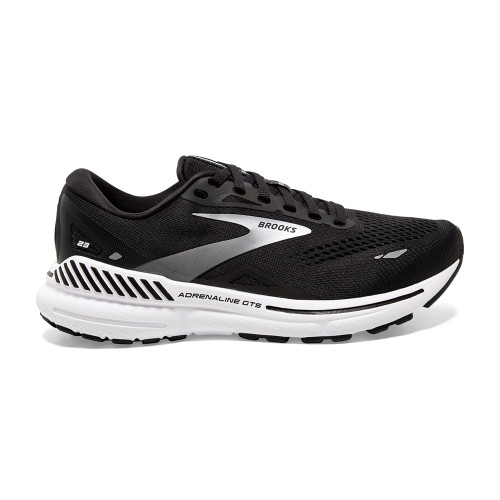 Brooks Women's Adrenaline GTS 23 - Black / White / Silver - 120381-004 - Profile