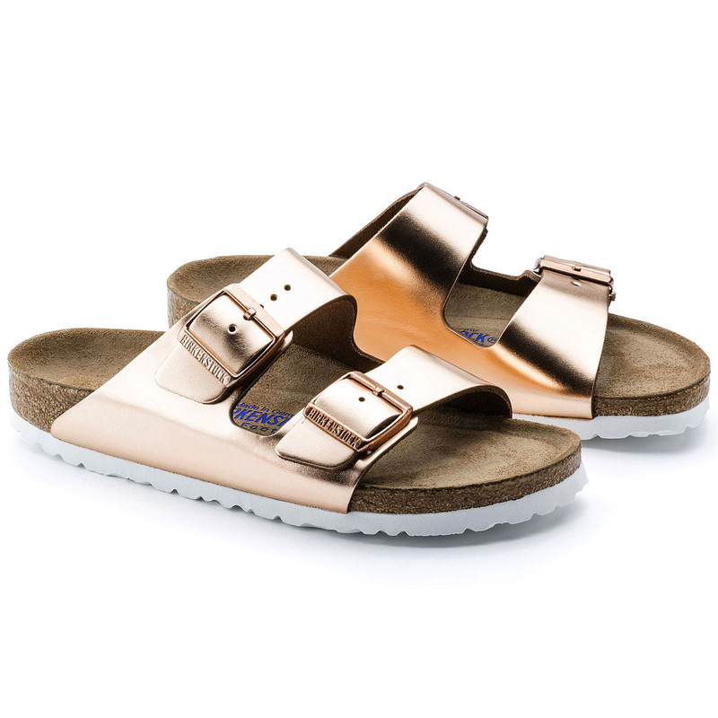 birkenstock arizona soft footbed copper