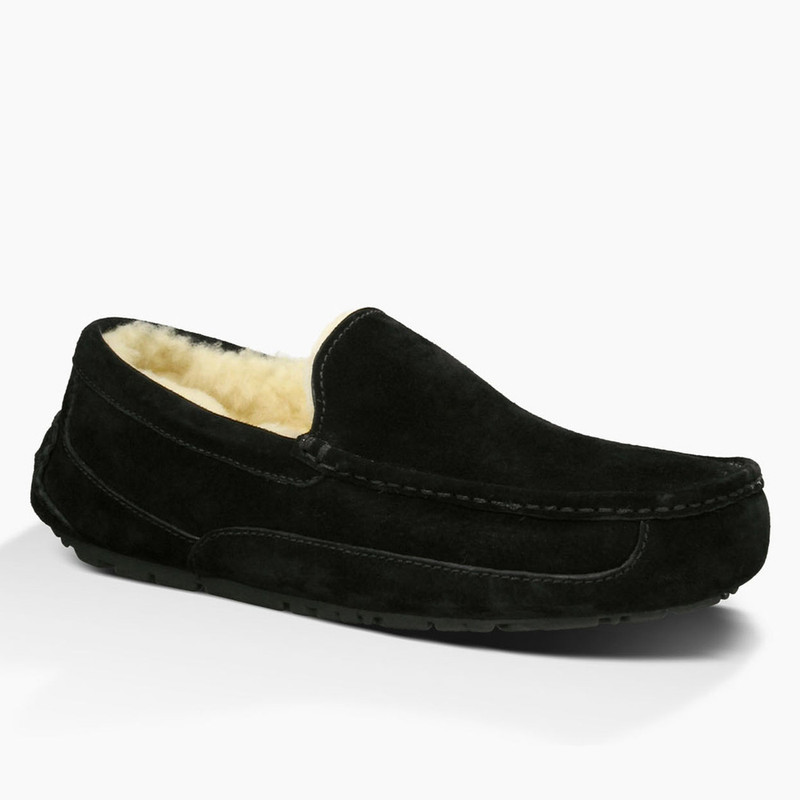 ugg ascot black leather