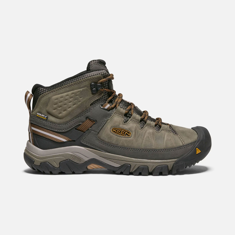 KEEN Men's Targhee III Waterproof Mid - Black Olive / Golden Brown