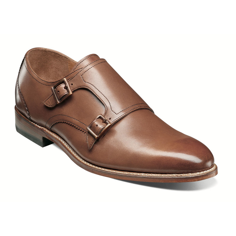 cap toe double monk strap