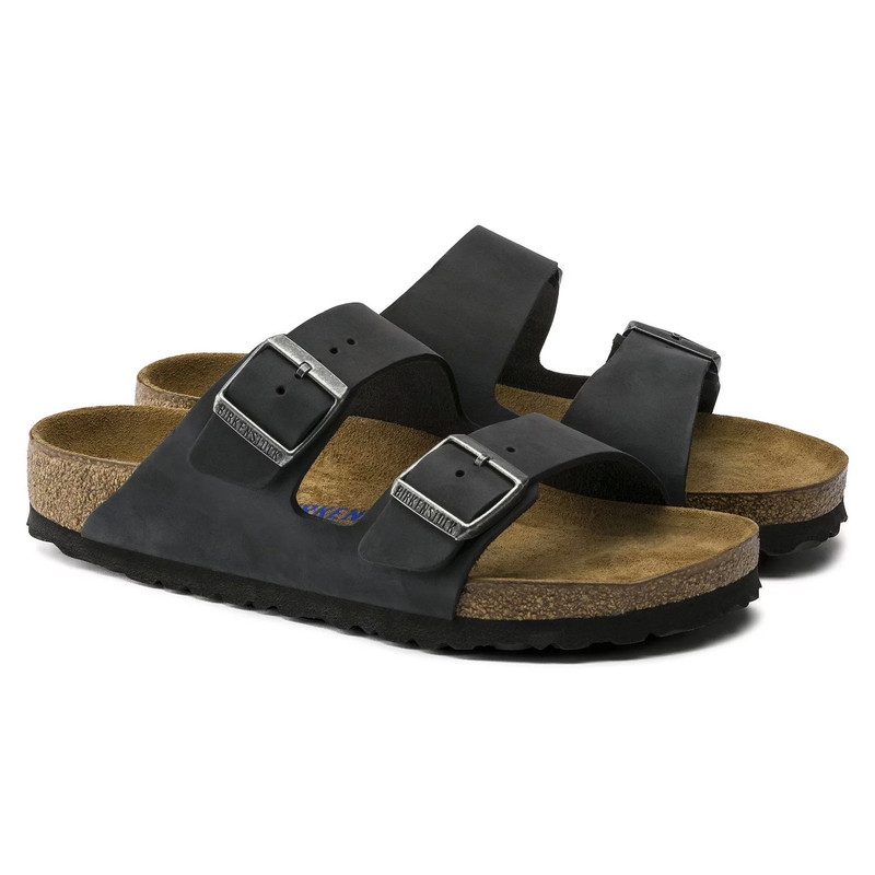 arizona soft footbed oiled nubuck leather black