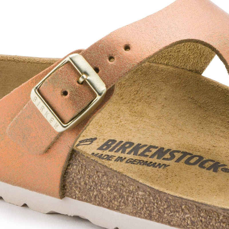 birkenstock gizeh washed metallic sea copper