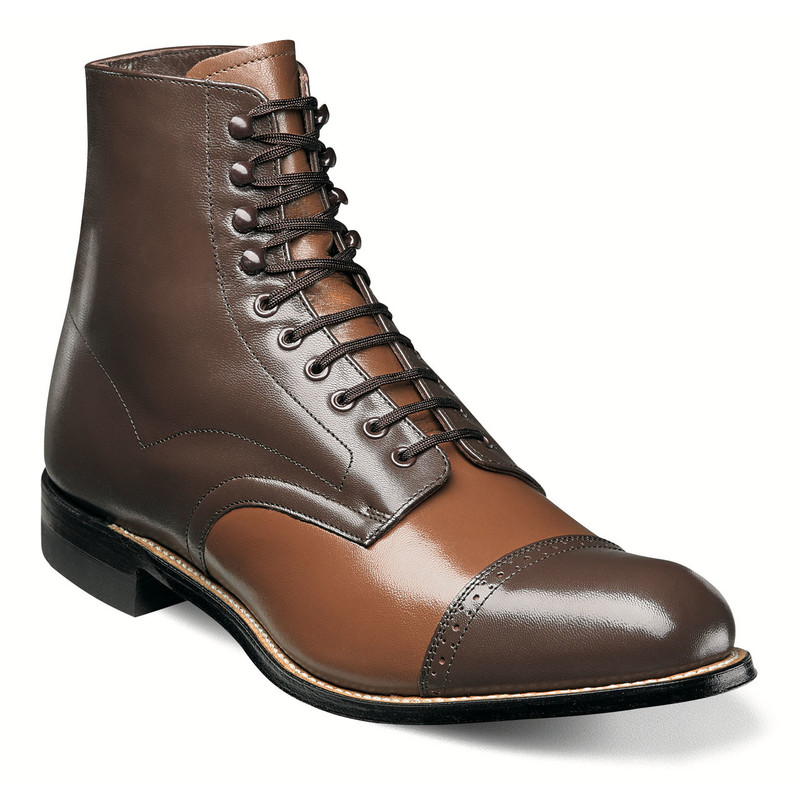 mens leather cap toe boots