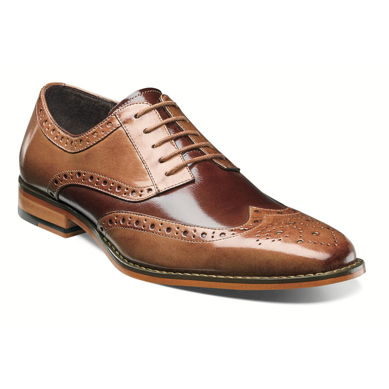 stacy adams tinsley wingtip oxford tan