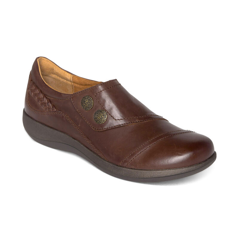 Aetrex Women's Karina Monk Strap - Brown - DM502 - Angle