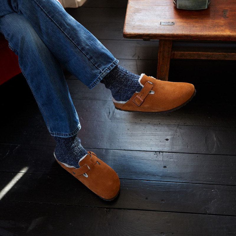 birkenstock boston suede mink