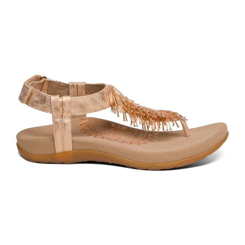 Aetrex Portia Fringe Sandal 