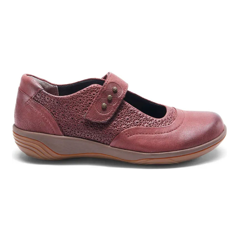 Hälsa Footwear Women's Aloe Mary Jane - Dark Cherry - HM200102-06 - Profile